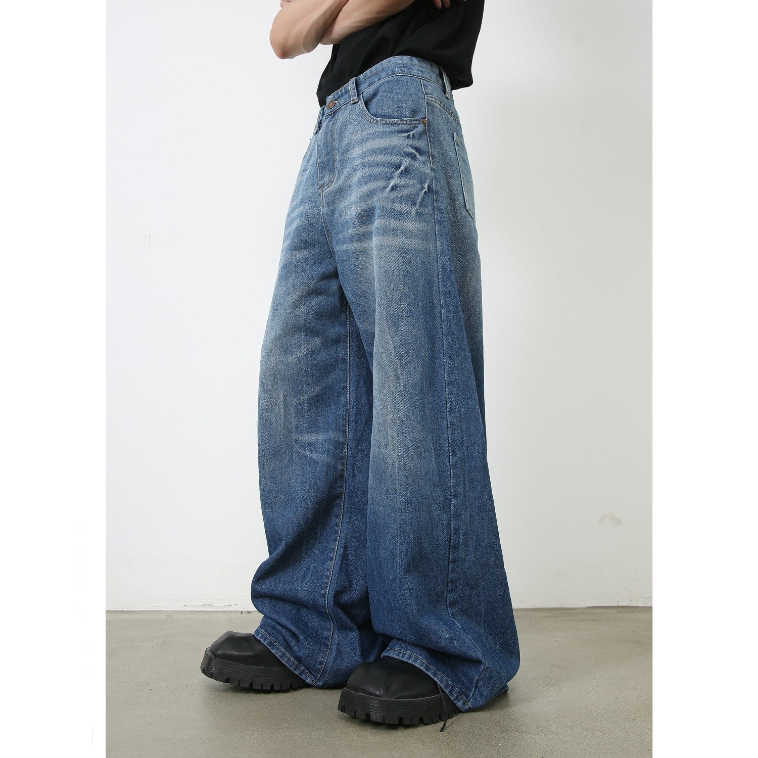 Men's American Retro Baggy Straight Trousers Fashion Men's American Retro Baggy Straight Trousers Fashion