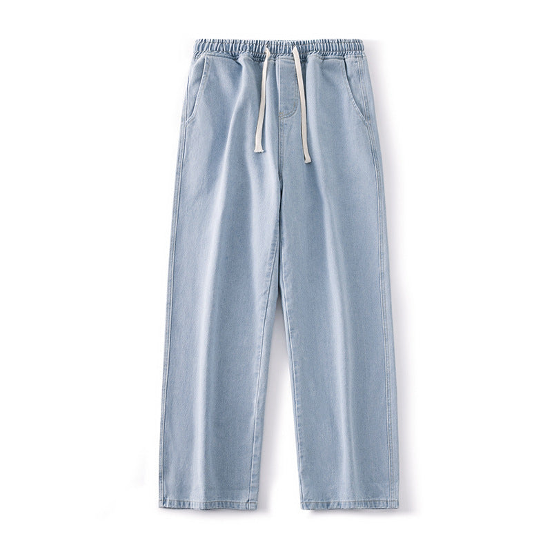 Straight Loose Light Blue Jeans For Men Straight Loose Light Blue Jeans For Men