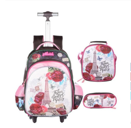 Three-piece Trolley Bag For Primary School Students Three-piece Trolley Bag For Primary School Students