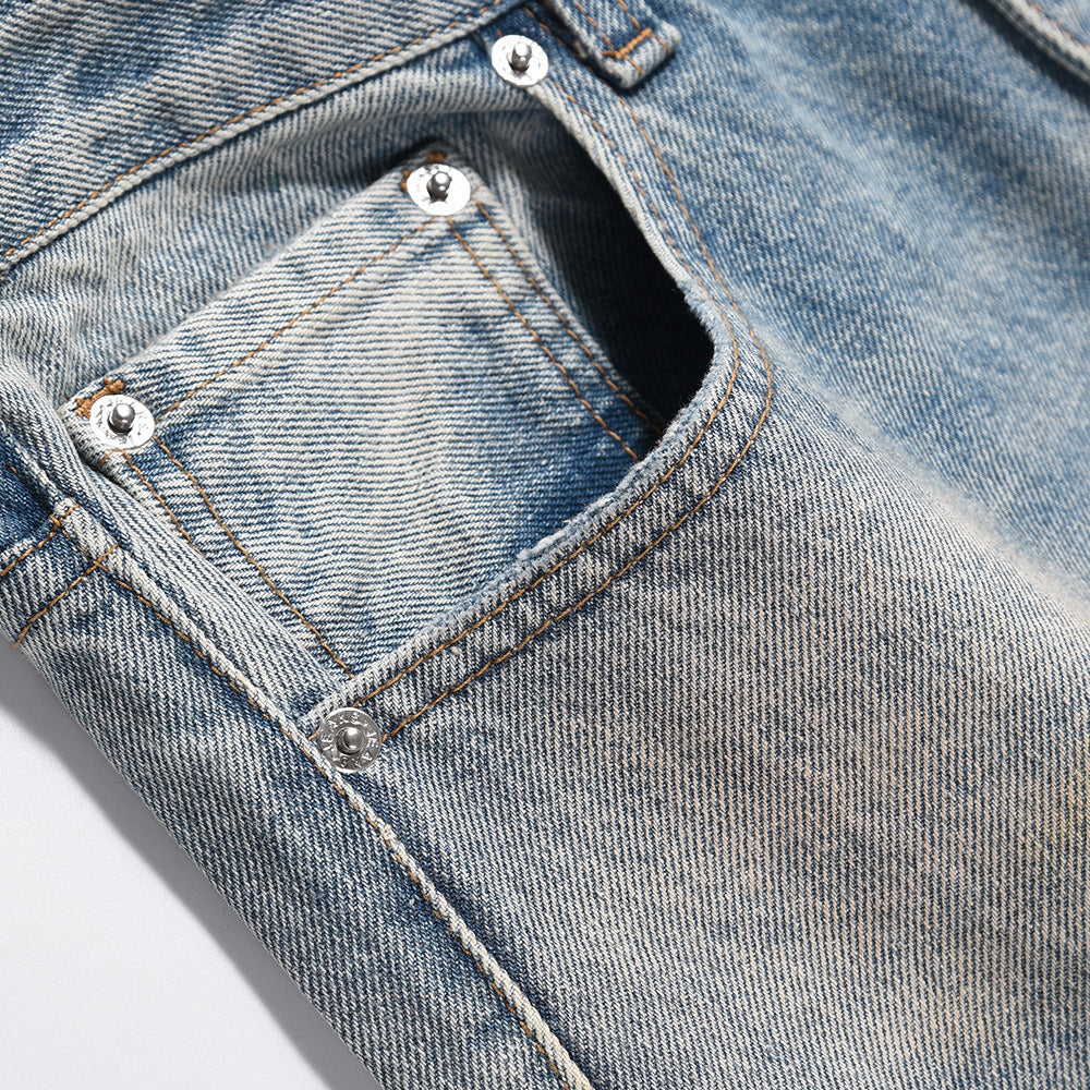 Washed Dirty Ripped Jeans For Men Washed Dirty Ripped Jeans For Men
