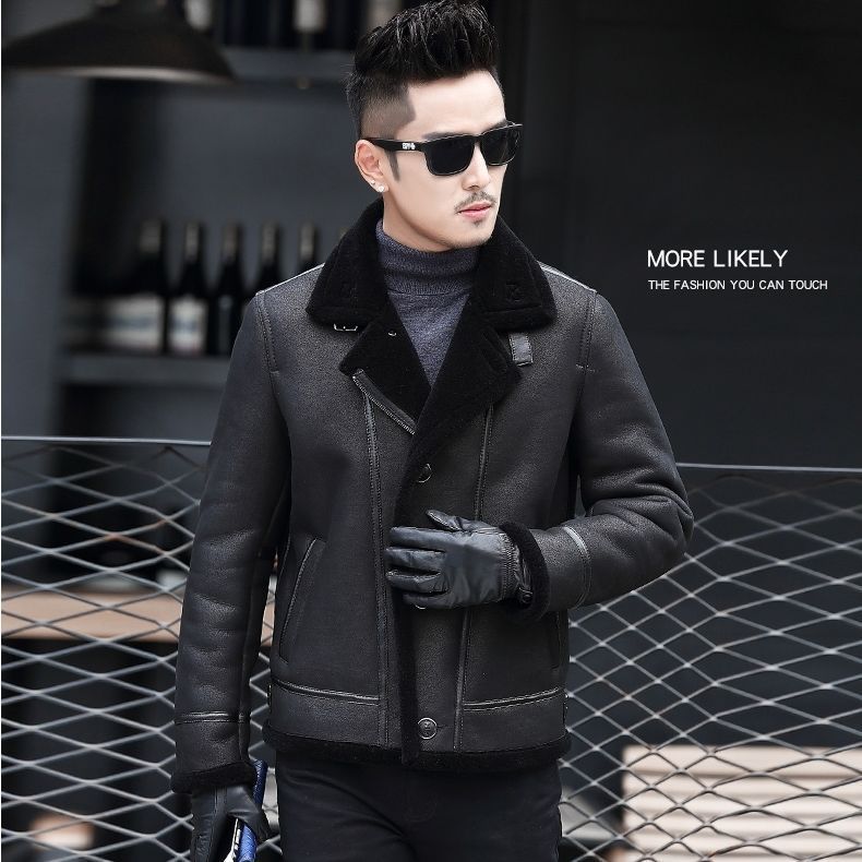 Fashion Personality Fur Integrated Men's Short Coat Fashion Personality Fur Integrated Men's Short Coat