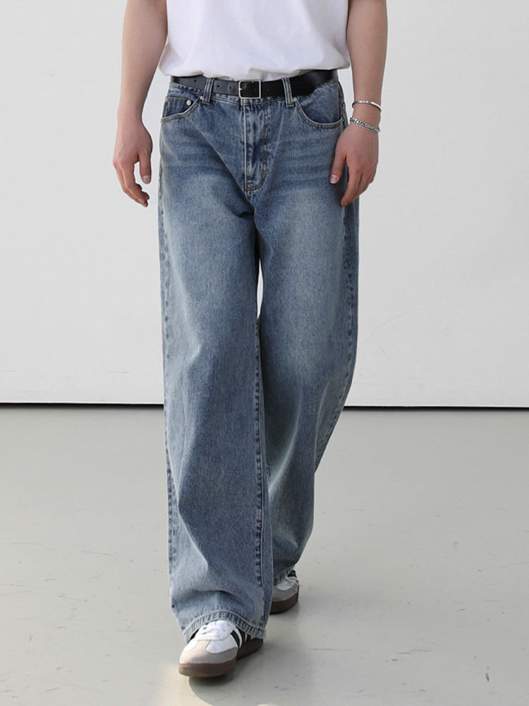 Fashion Personality Retro Washed Jeans Men Fashion Personality Retro Washed Jeans Men