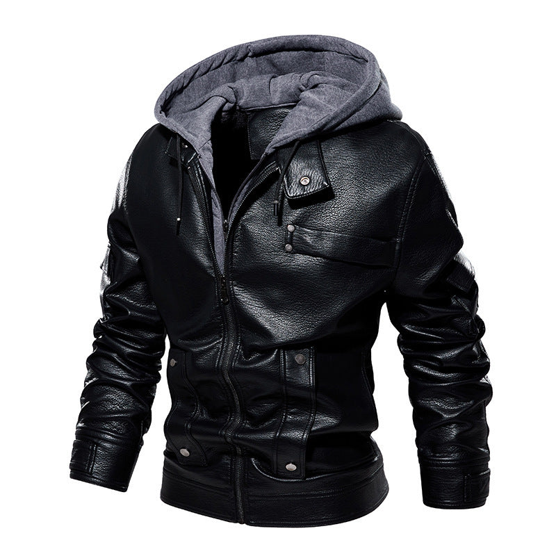 Men's US Size Leather Coat Fashionable Warm Men's US Size Leather Coat Fashionable Warm