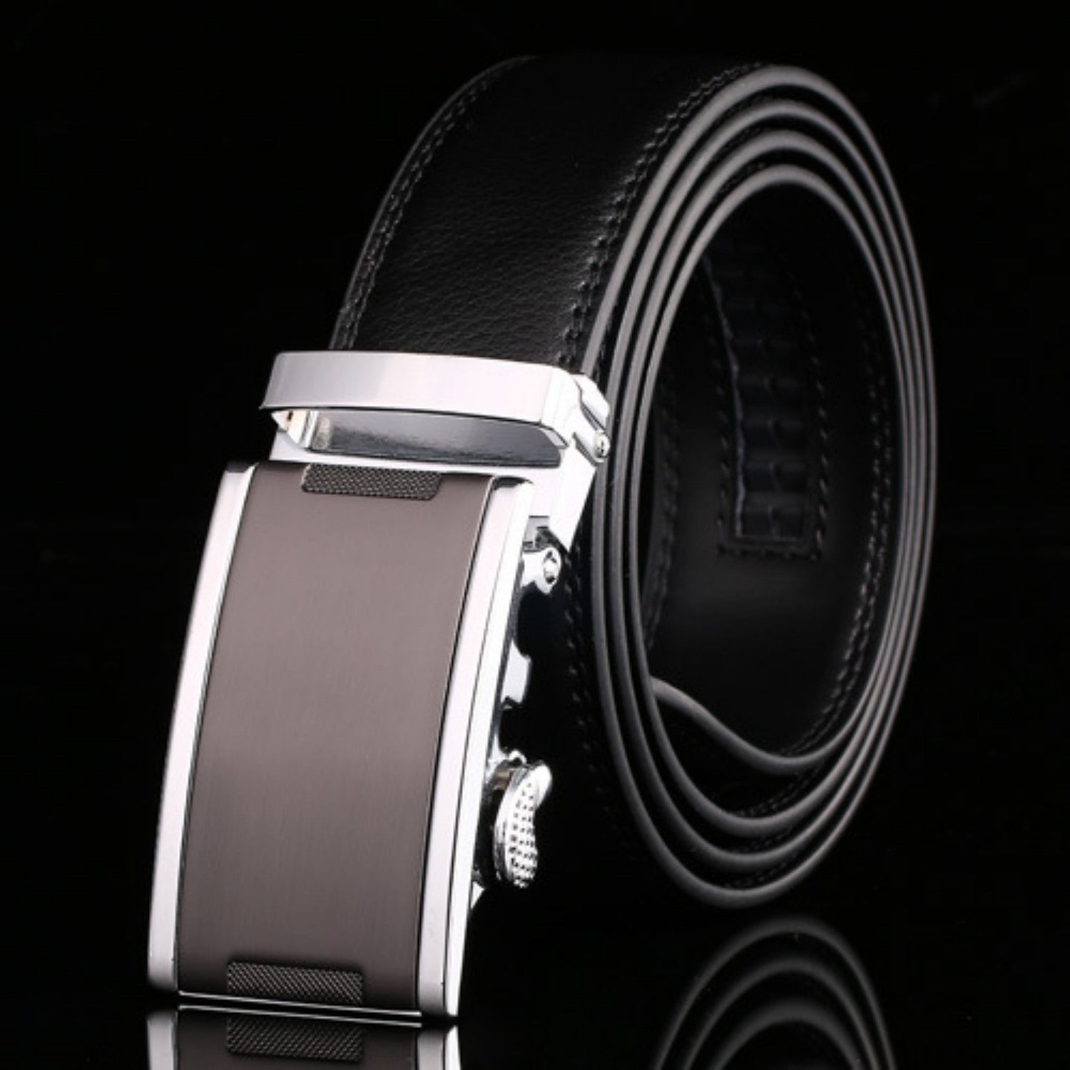 Men's Automatic Buckle Cowhide Belt Men's Automatic Buckle Cowhide Belt
