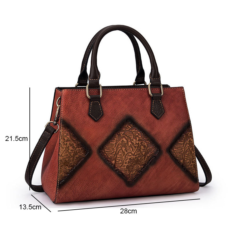 Top Layer Cowhide Retro European And American Fashion Casual Handbag Top Layer Cowhide Retro European And American Fashion Casual Handbag