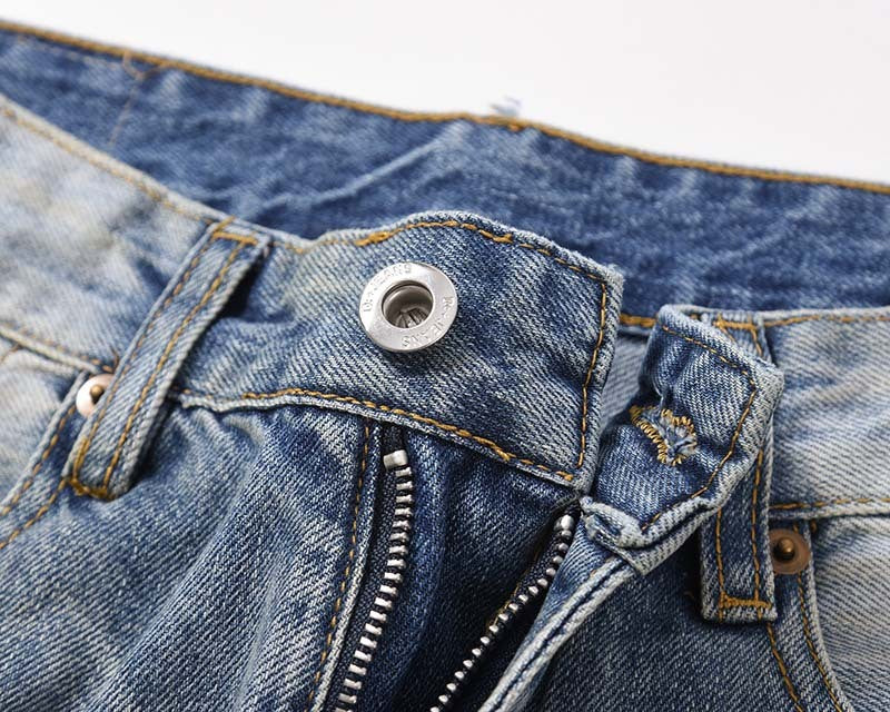 High Street American Retro Worn Looking Washed-out Ripped Skinny Jeans Men High Street American Retro Worn Looking Washed-out Ripped Skinny Jeans Men