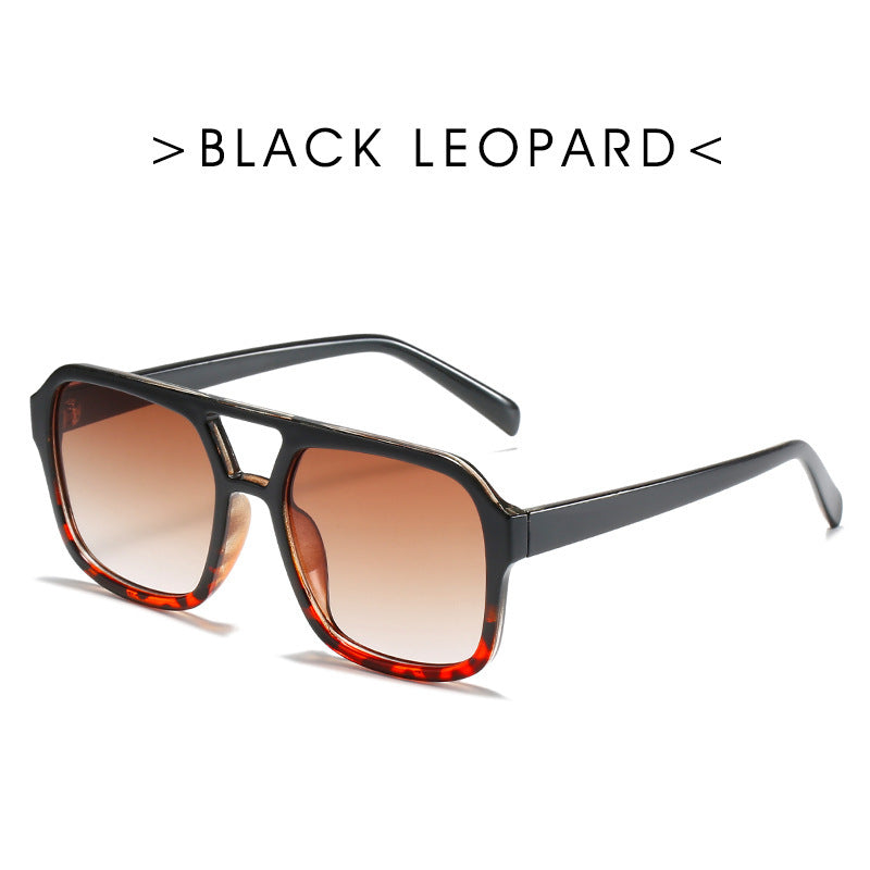 Square Double Beam Sunglasses Men And Women Retro Personality Square Double Beam Sunglasses Men And Women Retro Personality
