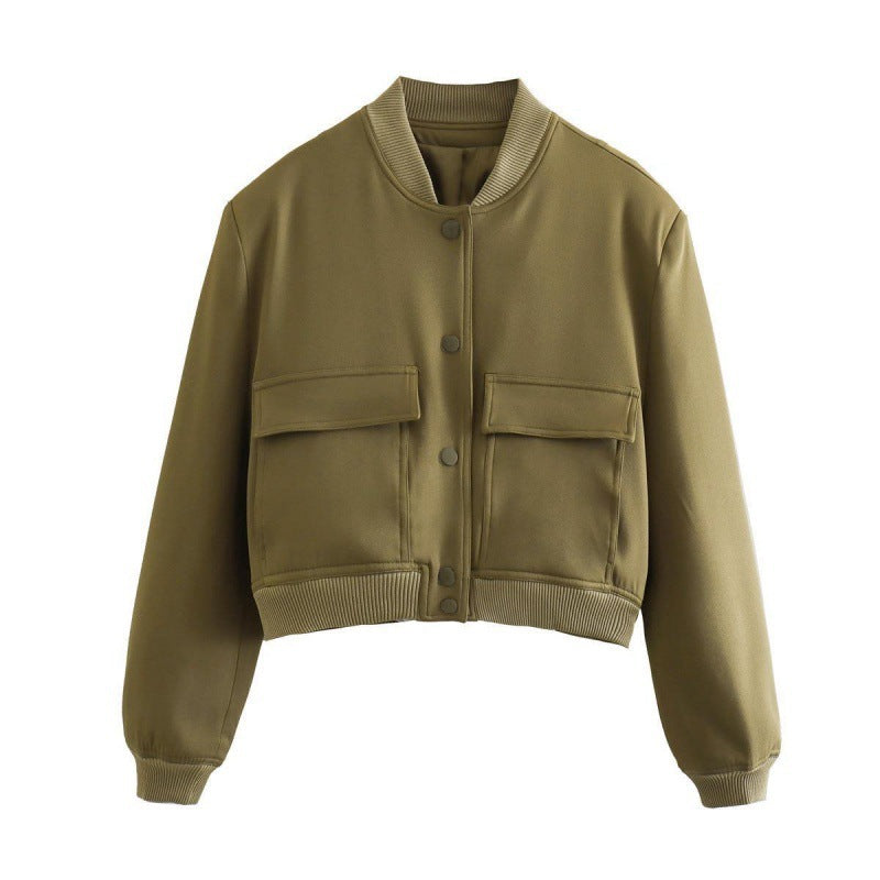 Fashion Jacket Stand Collar Coat For Women Fashion Jacket Stand Collar Coat For Women