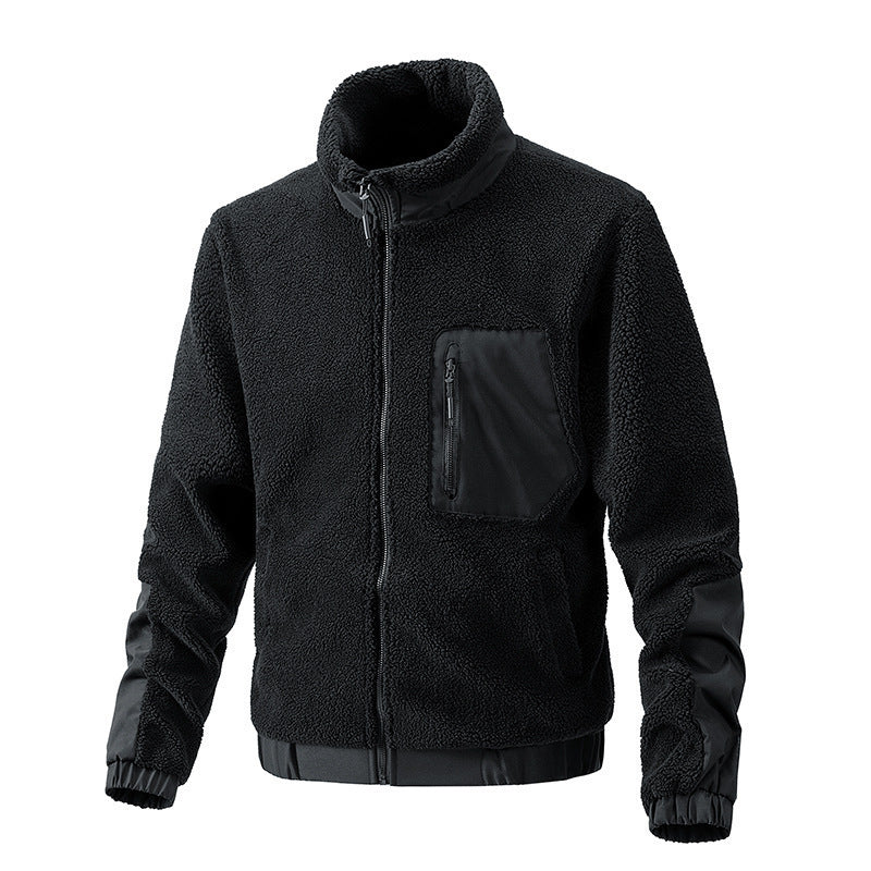 Berber Fleece Coat Men's Autumn And Winter Stand Collar Berber Fleece Coat Men's Autumn And Winter Stand Collar