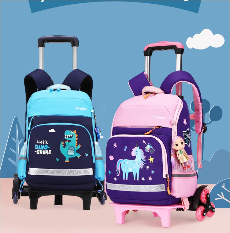 Korean Detachable Trolley  Bag For Elementary School Students Korean Detachable Trolley  Bag For Elementary School Students