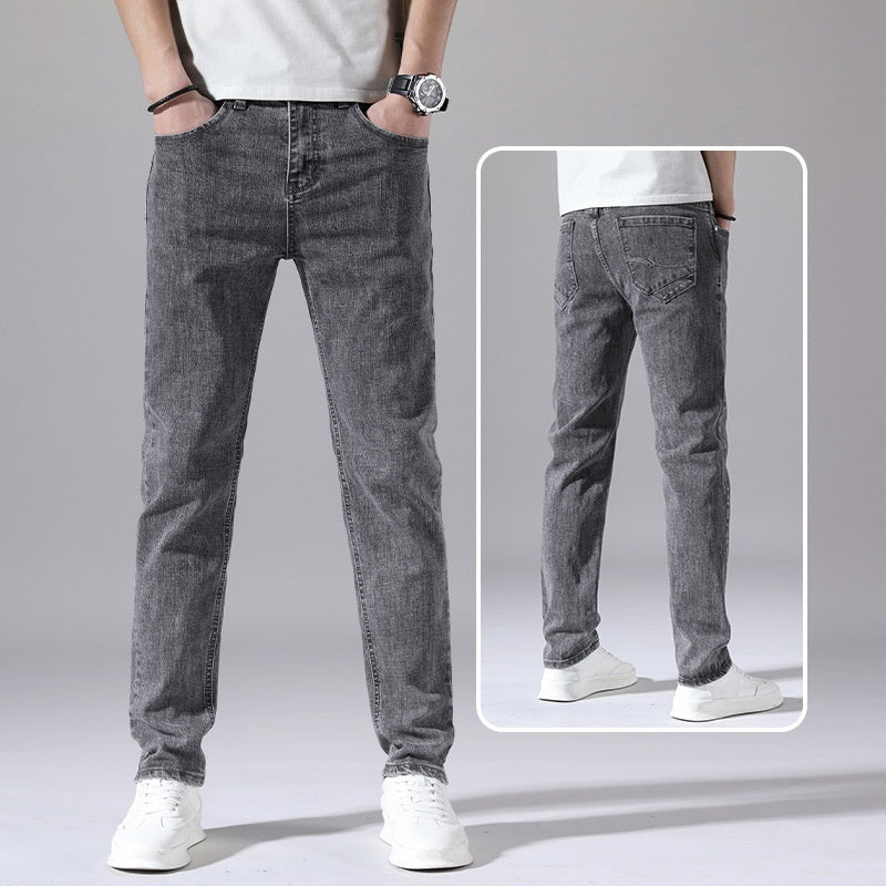 Retro Thin Jeans Straight Loose Casual Trousers Men Retro Thin Jeans Straight Loose Casual Trousers Men