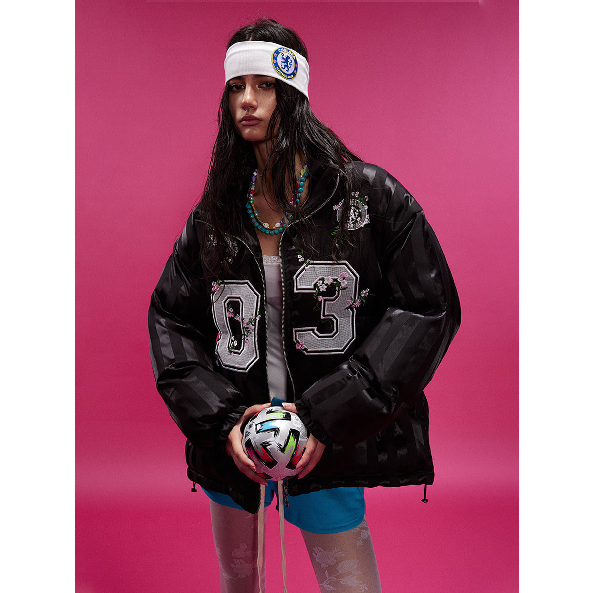 Warm Bread Embroidered Sports Cotton-padded Jacket Warm Bread Embroidered Sports Cotton-padded Jacket