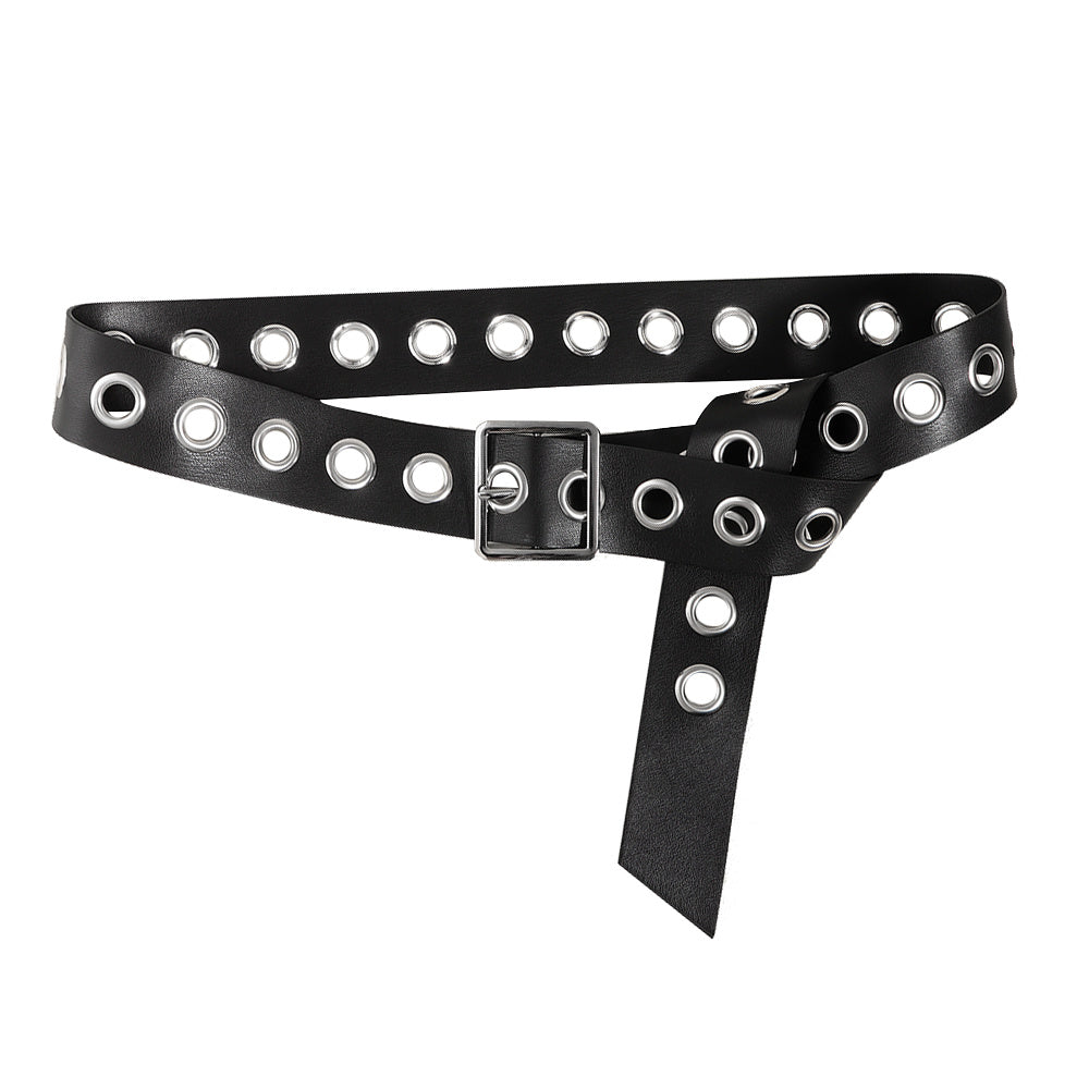 Men And Women Fashion Hollow Belt Personality Punk Style PU Soft Belt Jeans Hip Hop Accessories Men And Women Fashion Hollow Belt Personality Punk Style PU Soft Belt Jeans Hip Hop Accessories