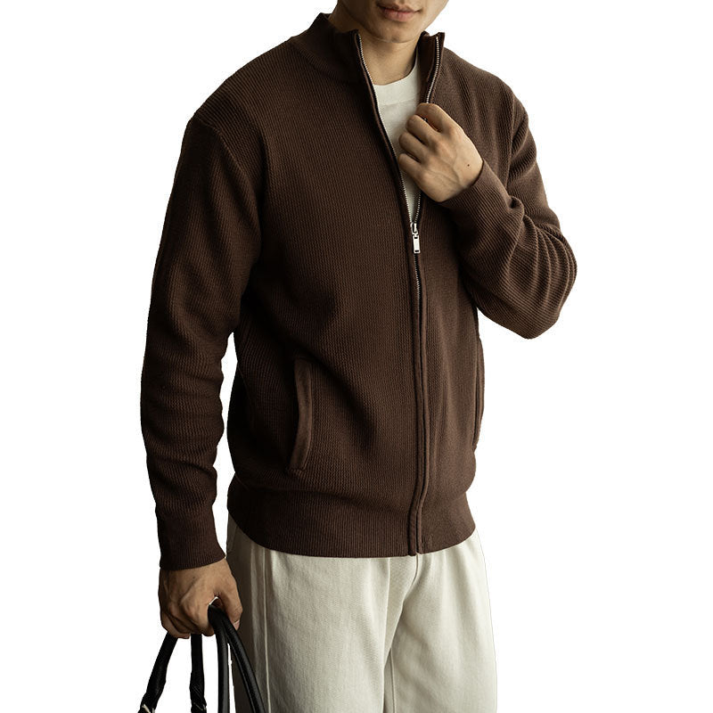 Men's Breathable Zipper Casual Stand Collar Sweater Men's Breathable Zipper Casual Stand Collar Sweater