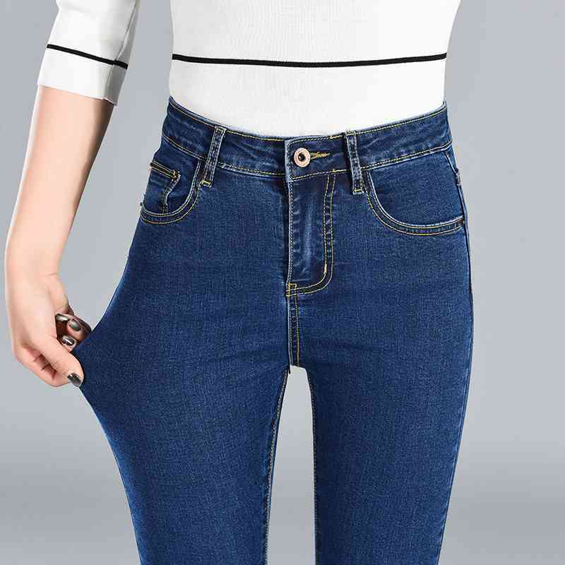Jeans Trousers And Feet Pants Are Thin And Tight Elastic Women Jeans Trousers And Feet Pants Are Thin And Tight Elastic Women