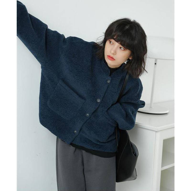 Woolen Jacket Women Korean Style Wild Loose Casual Short Woolen Jacket Women Korean Style Wild Loose Casual Short