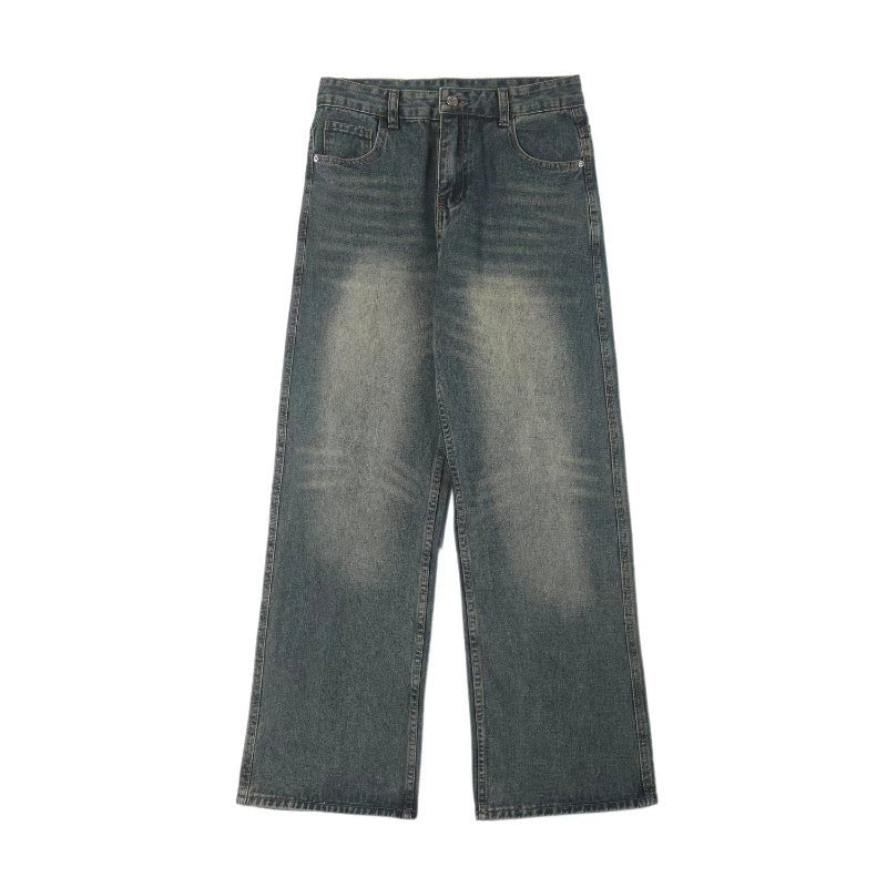 Washed Distressed Loose Jeans For Men Washed Distressed Loose Jeans For Men