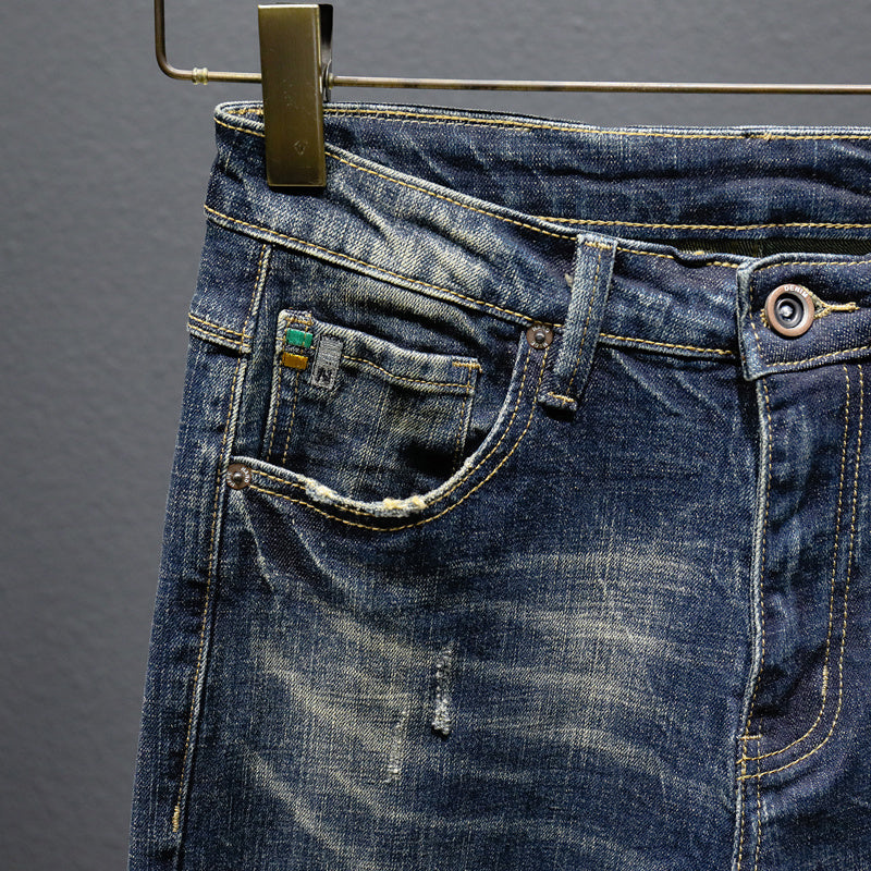 Retro Jeans Men's Slim Straight Stretch Pants Retro Jeans Men's Slim Straight Stretch Pants