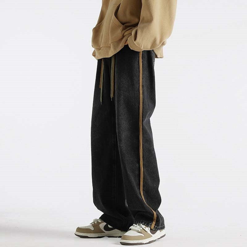 Men's Spring Retro Washed Loose Straight Casual Pants Men's Spring Retro Washed Loose Straight Casual Pants
