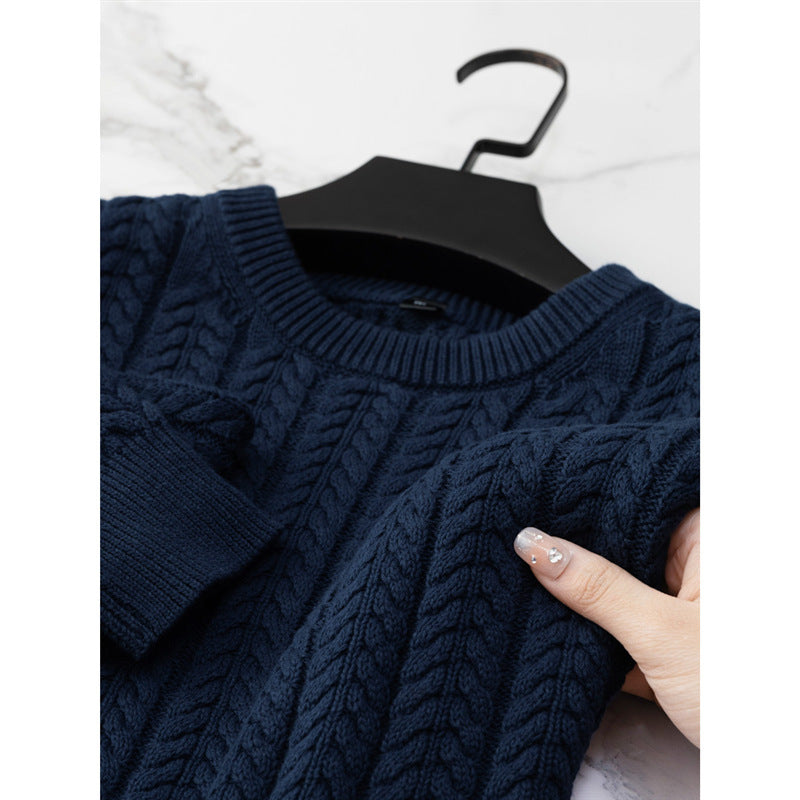 Sweater Men's Thick Cotton Solid Color With Fur Sweater Men's Thick Cotton Solid Color With Fur
