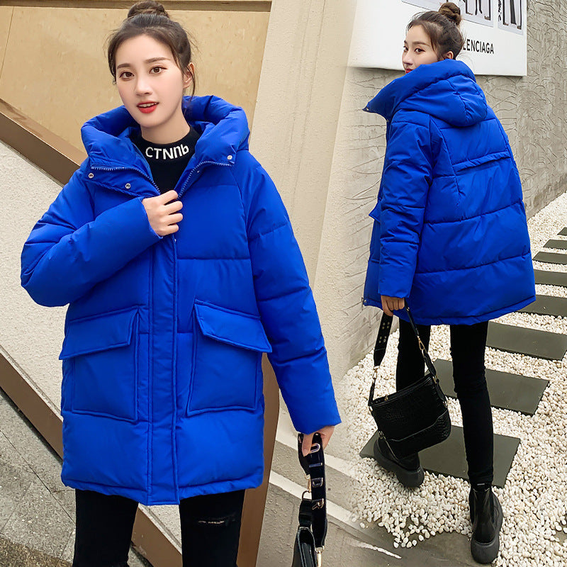Winter Hooded Candy Color Loose And Warm Short Down Cotton Jacket Coat Winter Hooded Candy Color Loose And Warm Short Down Cotton Jacket Coat