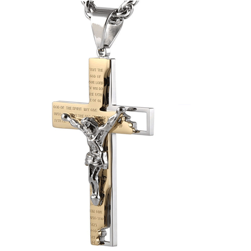 Titanium Steel Cross Accessories And Decorations Pendant Necklace Trendy Men Hip Hop Ear Accessories Titanium Steel Cross Accessories And Decorations Pendant Necklace Trendy Men Hip Hop Ear Accessories