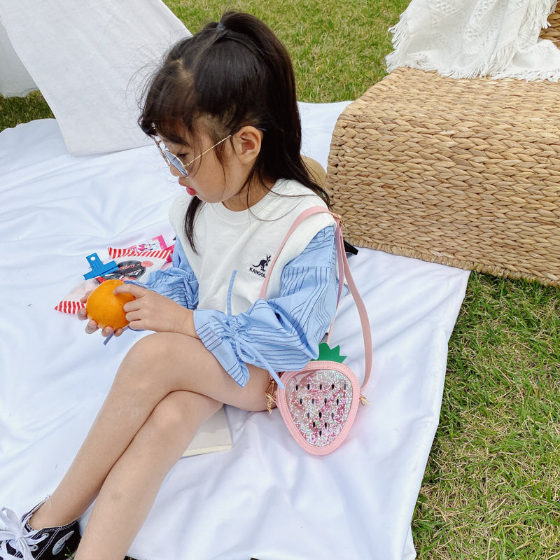 Summer Children's Pineapple Strawberry One Shoulder Jelly Bag Summer Children's Pineapple Strawberry One Shoulder Jelly Bag