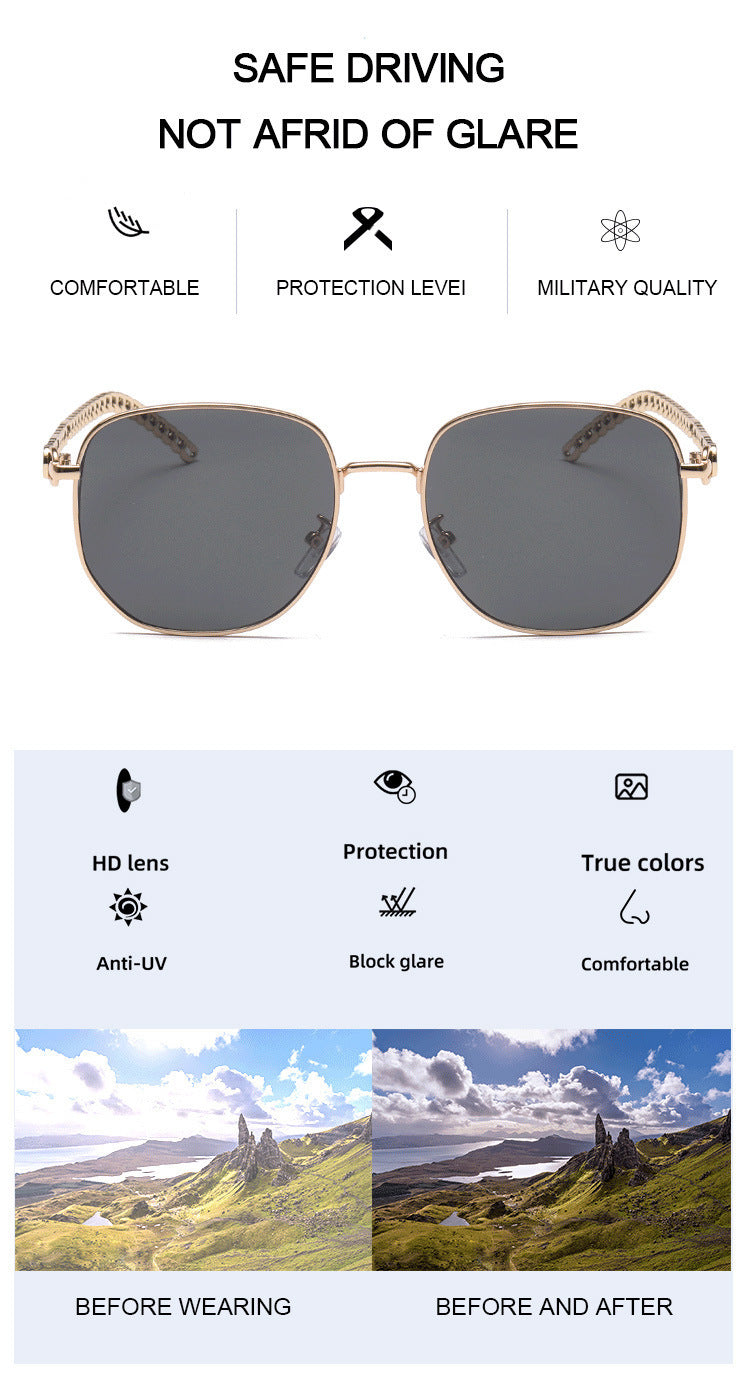 Oval Frame Metal Chain Sunglasses For Women Oval Frame Metal Chain Sunglasses For Women