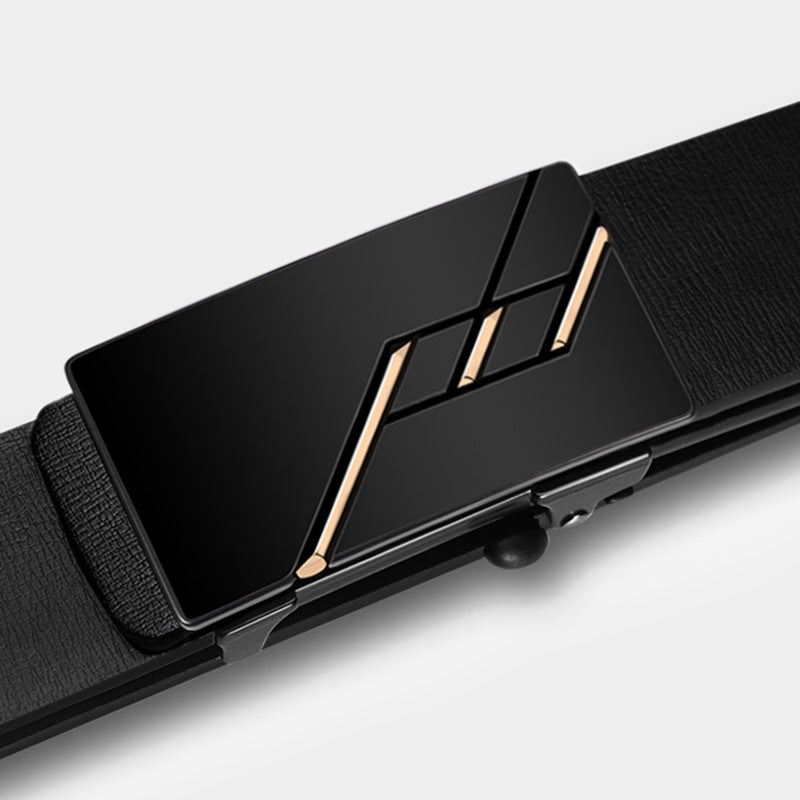 Men's Genuine Leather Toothless Automatic Buckle Cowhide Belt Business Leisure Trend Men's Genuine Leather Toothless Automatic Buckle Cowhide Belt Business Leisure Trend