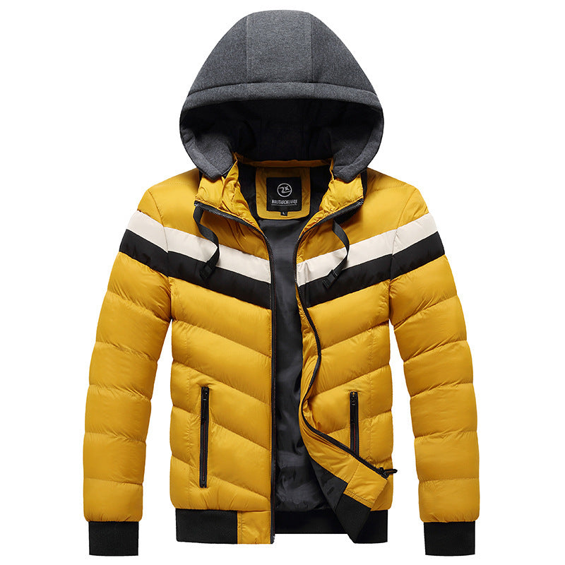 Men Winter Casual Plus Size Hooded Jacket Men Winter Casual Plus Size Hooded Jacket