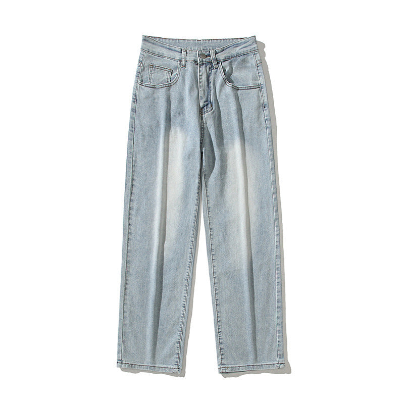 Distressed Yellow Mud Dyed Stretch Jeans For Men Distressed Yellow Mud Dyed Stretch Jeans For Men