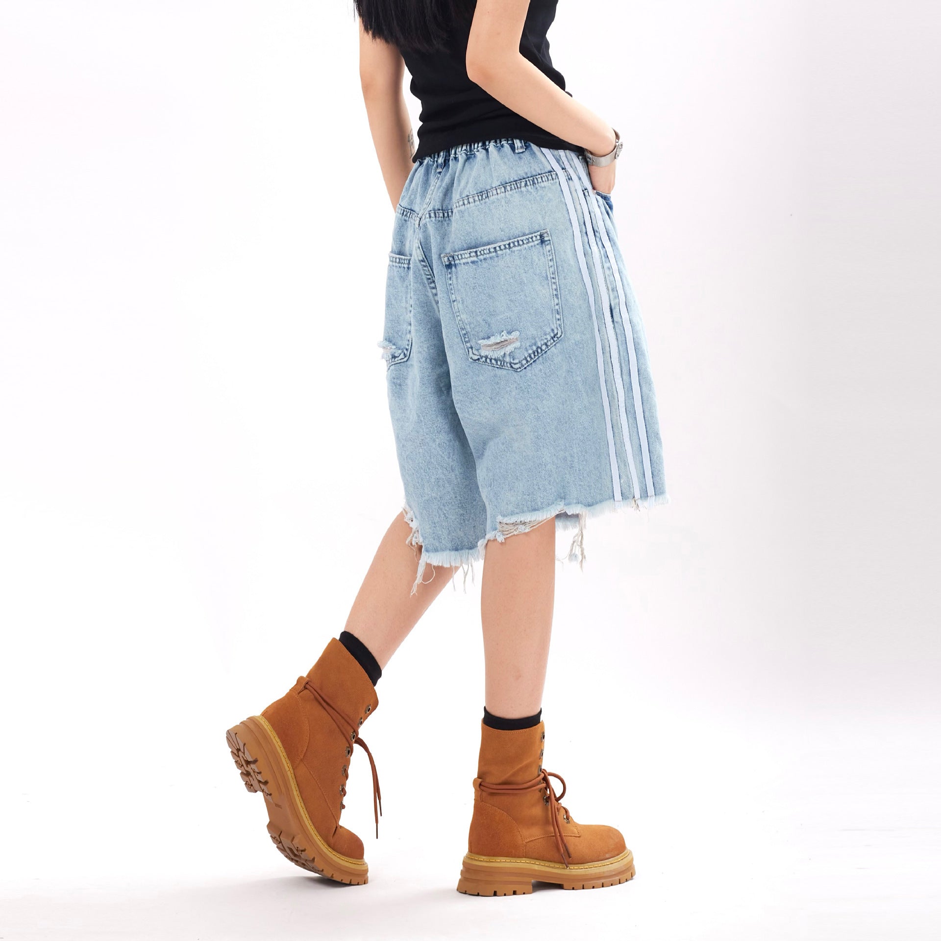 Ripped Raw Hem Jeans Men And Women Ripped Raw Hem Jeans Men And Women