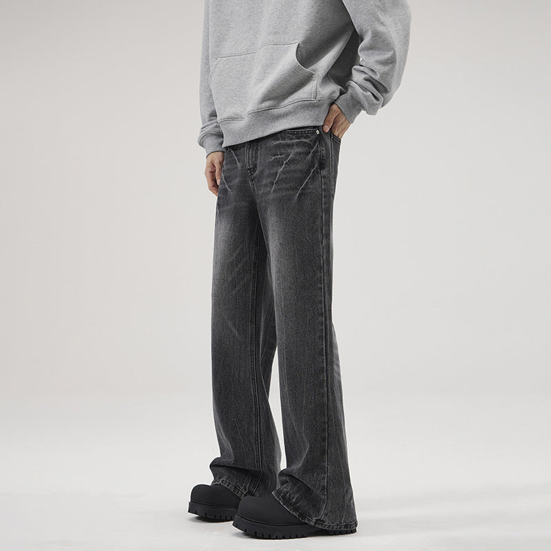 Men's Lightning Crack Blue Jeans Men's Lightning Crack Blue Jeans