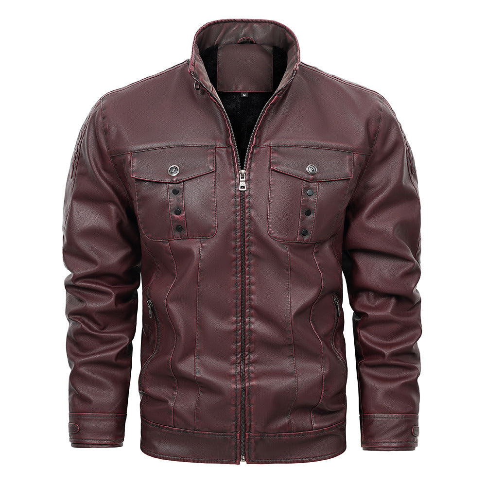 PU Leather Jacket Spring And Autumn Men's Jacket PU Leather Jacket Spring And Autumn Men's Jacket