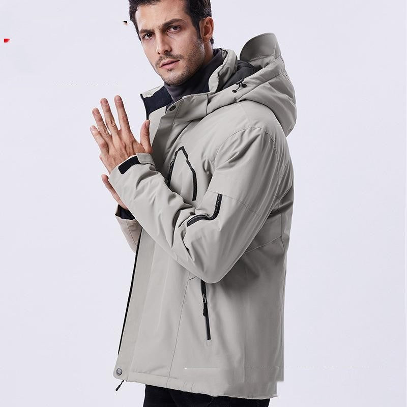USB Charging Heating Suit Men's Ski Hoodie Jacket USB Charging Heating Suit Men's Ski Hoodie Jacket