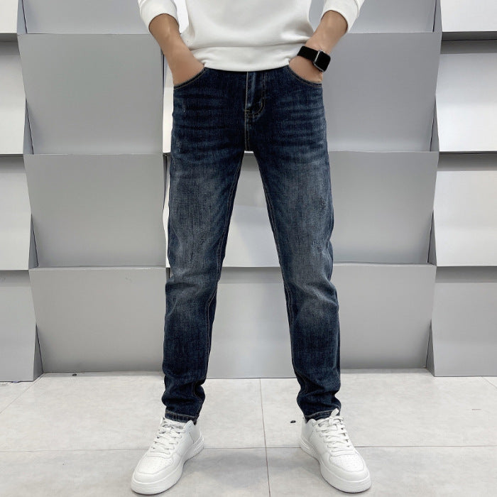 Men's Casual Slim Fit Straight Leg Elastic Jeans Men's Casual Slim Fit Straight Leg Elastic Jeans