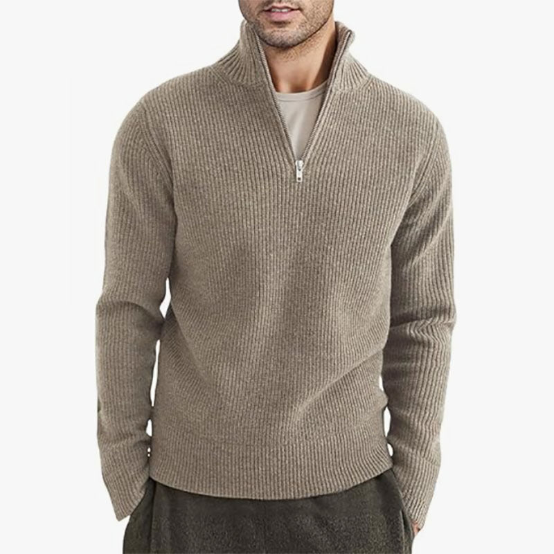 Men's Thickened Half-height Zip Collar Warm Sweater Coat Men's Thickened Half-height Zip Collar Warm Sweater Coat