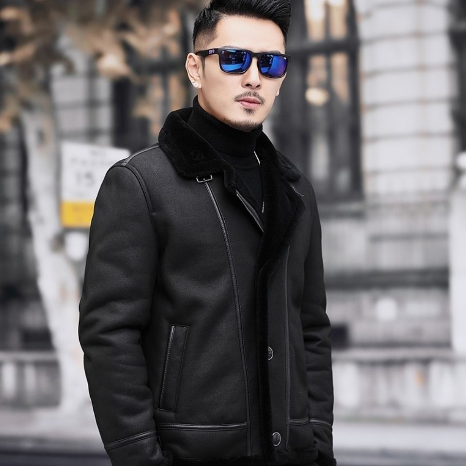 Fashion Personality Fur Integrated Men's Short Coat Fashion Personality Fur Integrated Men's Short Coat