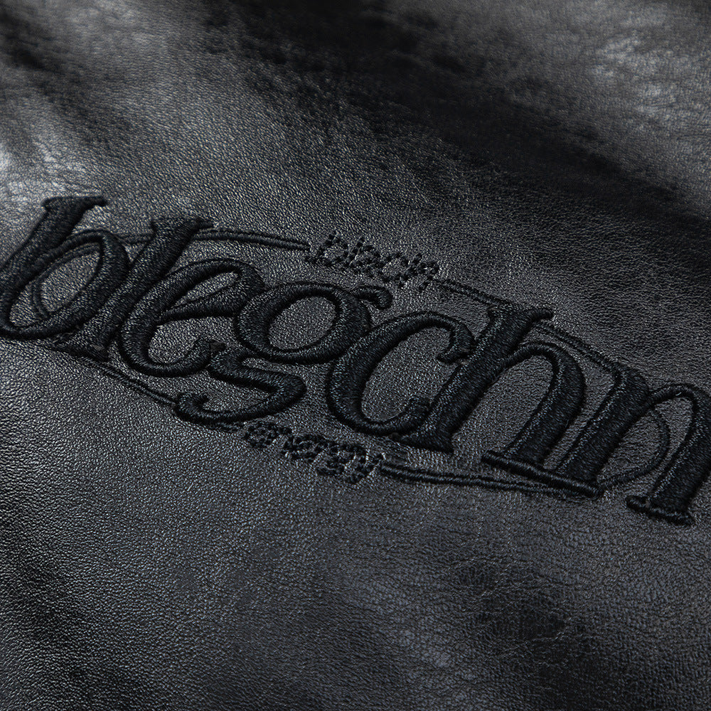 Winter Thickening Stand Collar PU Leather Coat Winter Thickening Stand Collar PU Leather Coat