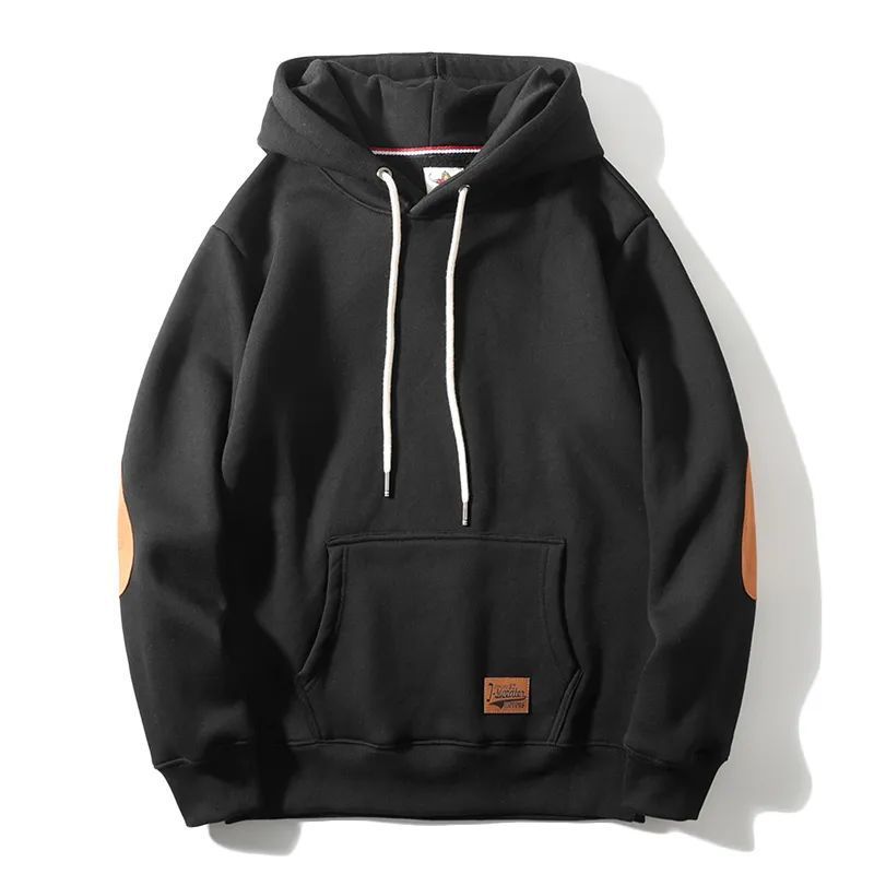 Thick Warm Affixed Cloth Embroidered Hoodie Coat Thick Warm Affixed Cloth Embroidered Hoodie Coat