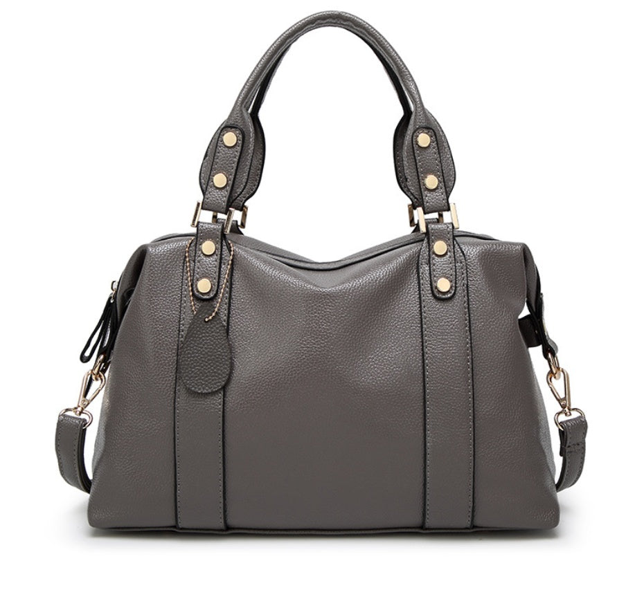 Solid color simple handbag Solid color simple handbag
