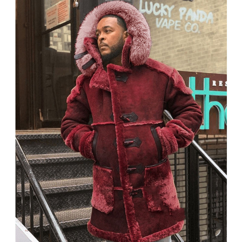 Men's velvet horn button jacket Men's velvet horn button jacket