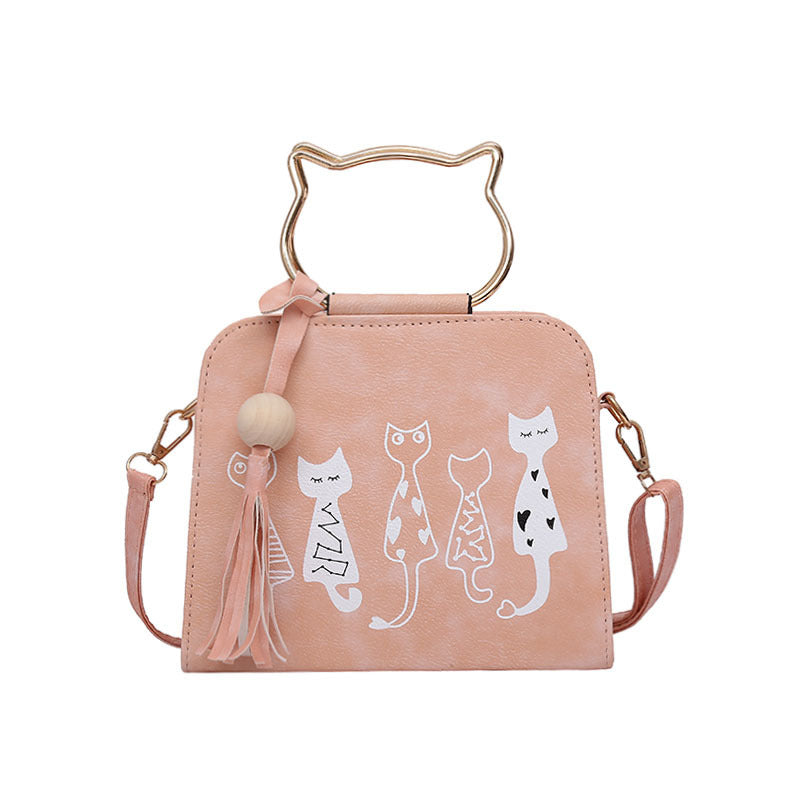 Summer new ladies cat handbag shoulder diagonal handbag Summer new ladies cat handbag shoulder diagonal handbag