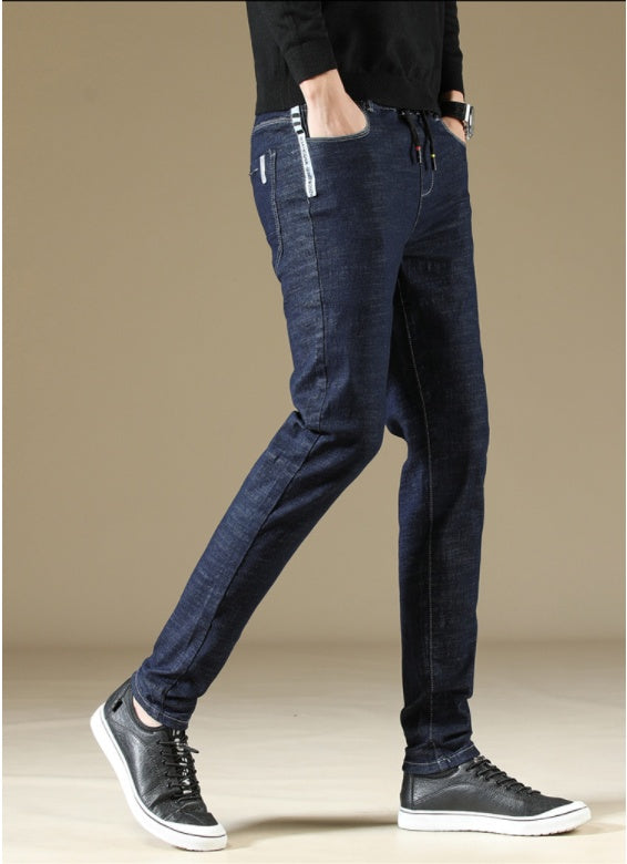 Jeans men's slim stretch all-match small straight feet men Jeans men's slim stretch all-match small straight feet men