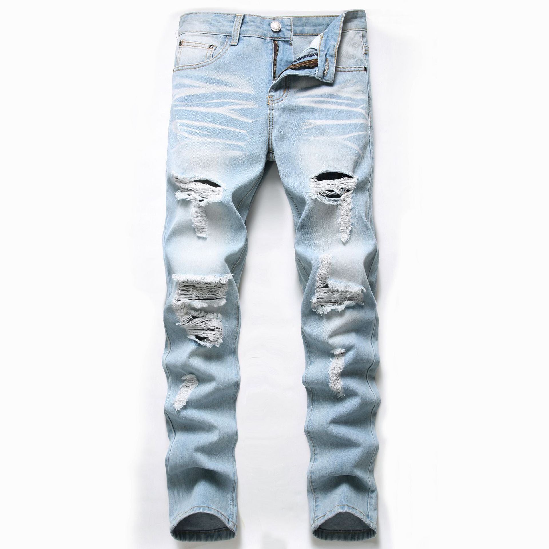 Men's Jeans Slim Fit Straight Ripped Men's Jeans Slim Fit Straight Ripped