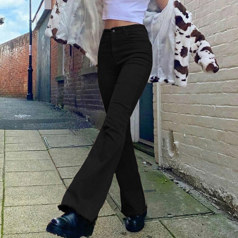 Brown High Waist Stretch Bootcut Jeans Women Casual Pants Brown High Waist Stretch Bootcut Jeans Women Casual Pants