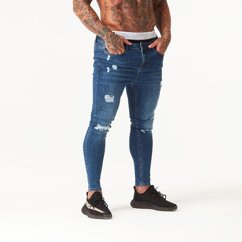 Over the Knee Men Super Skinny Hip Hop Slim Jeans Over the Knee Men Super Skinny Hip Hop Slim Jeans