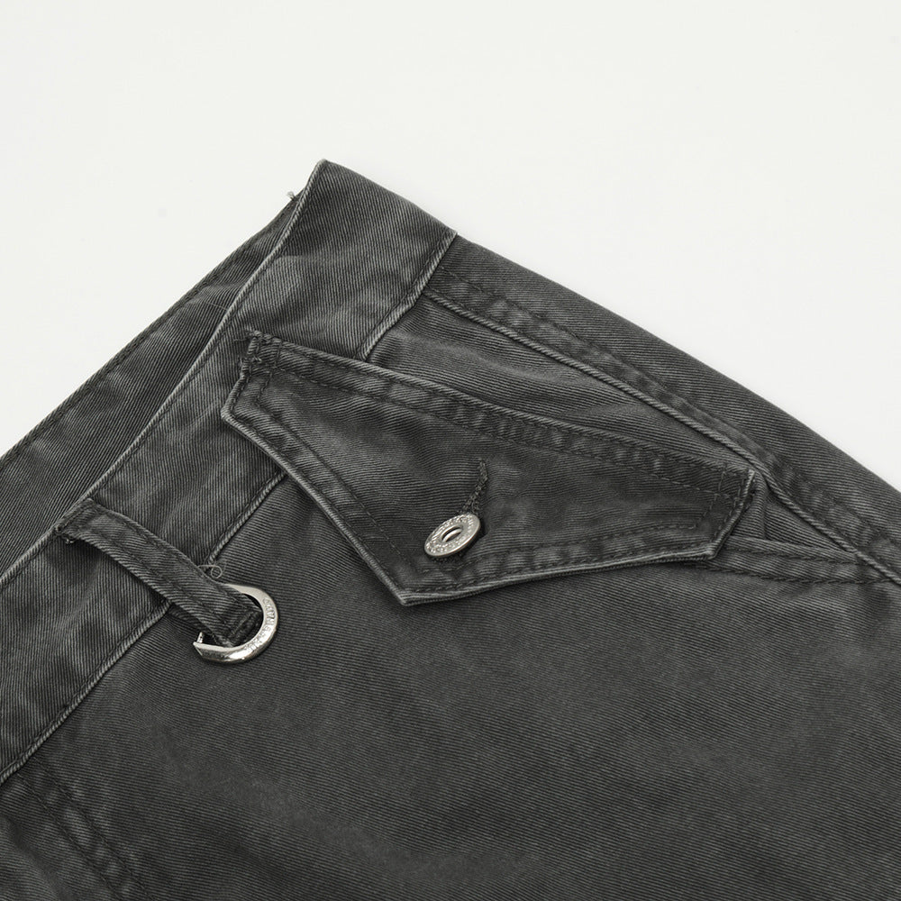 Vintage Fashion Washing Water Cargo Jeans Men Vintage Fashion Washing Water Cargo Jeans Men