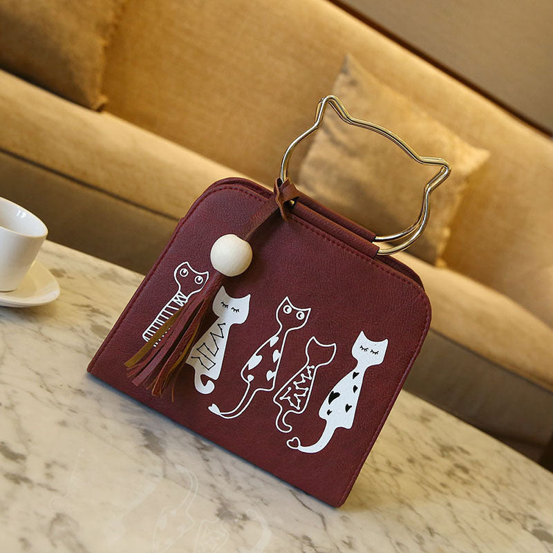 Summer new ladies cat handbag shoulder diagonal handbag Summer new ladies cat handbag shoulder diagonal handbag