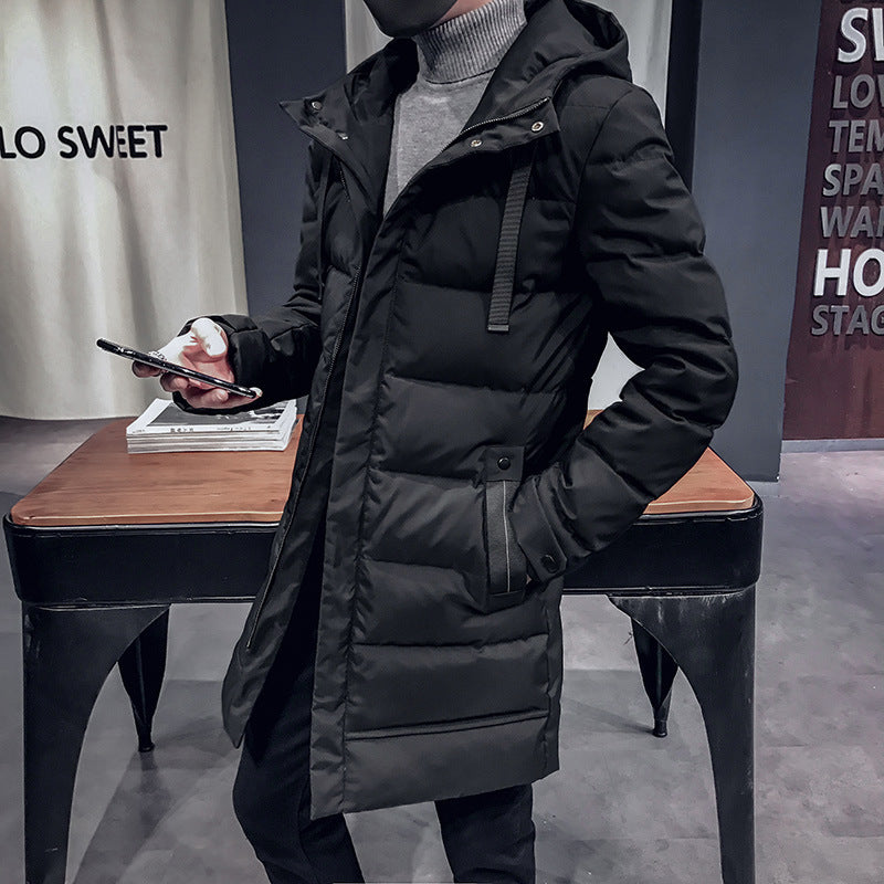 Winter Mid-Length Hooded Padded Men's Padded Jacket Winter Mid-Length Hooded Padded Men's Padded Jacket